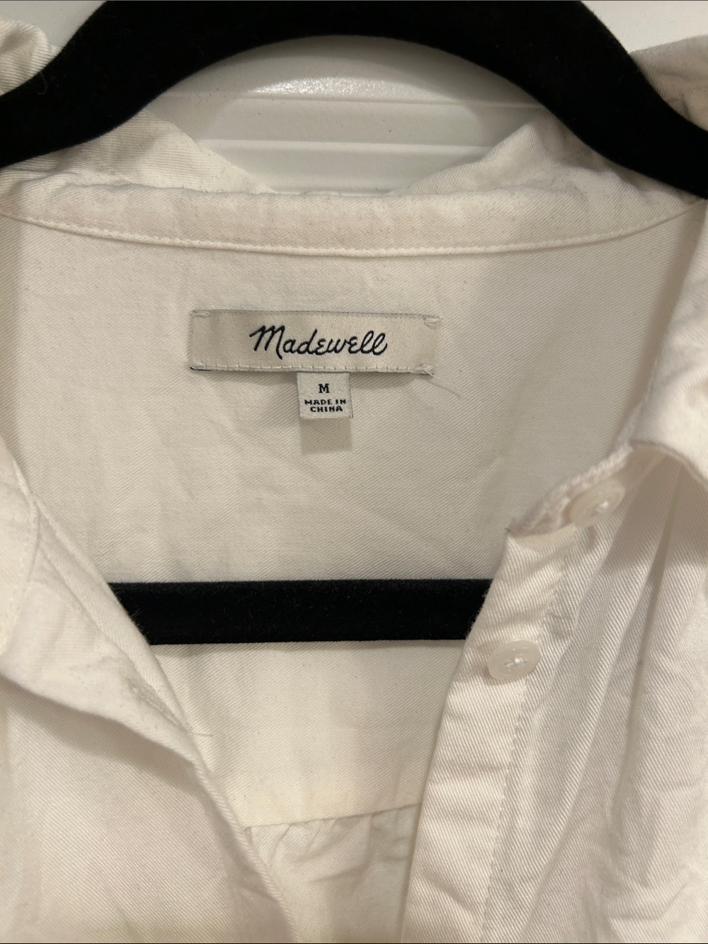 Madewell White Short-Sleeve Button-Down Relaxed Shirt - Picture 2 of 3